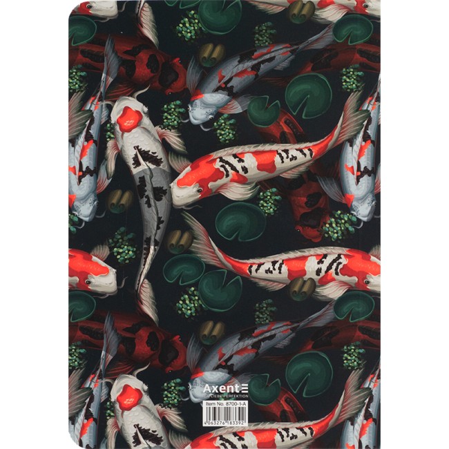 ბლოკნოტი ჩასანიშნი AXENT fish A5, 80ფ. უჯრა 8700-1-A green-red