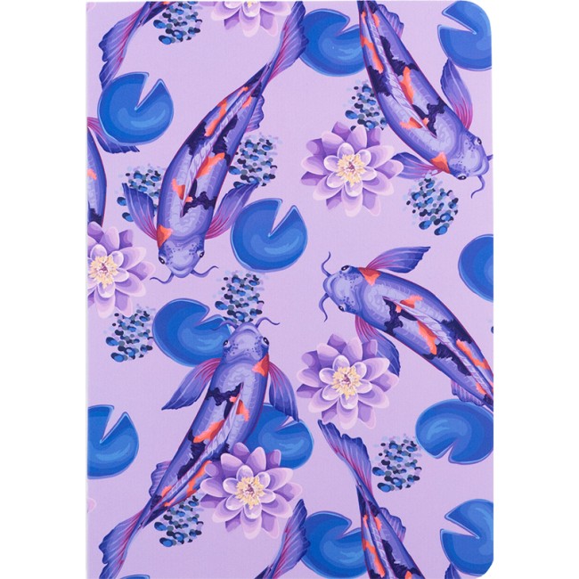 ბლოკნოტი ჩასანიშნი AXENT Fish A5, 80ფ. უჯრა 8700-3-A lilac blue