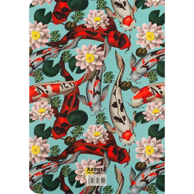 ბლოკნოტი ჩასანიშნი AXENT fish A5, 80ფ. უჯრა 8700-4-A blue-red