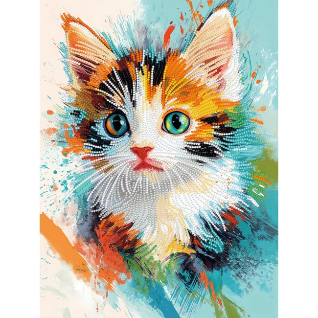 კრისტალური მოზაიკა Diamond Dotz DD344025 30*40 სმ Young Kitten