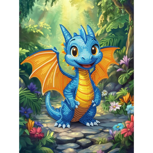 კრისტალური მოზაიკა Diamond Dotz DD344020 30*40 სმ Blue Dragon