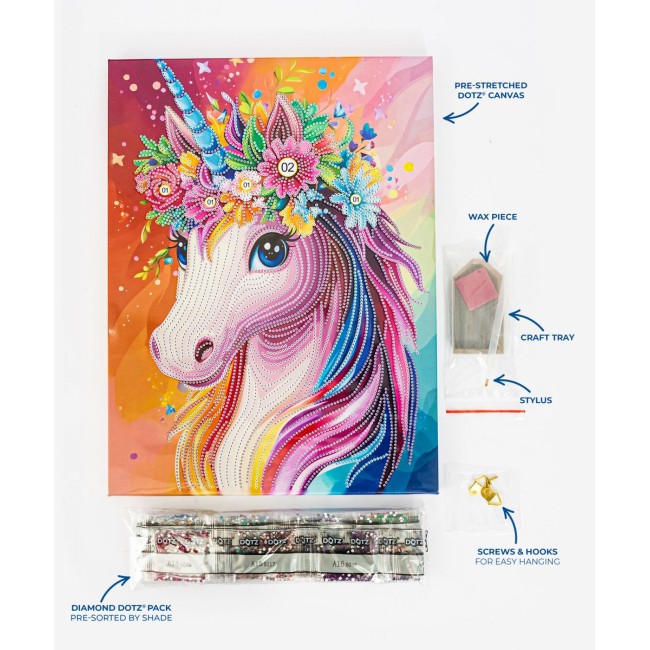 კრისტალური მოზაიკა Diamond Dotz DD344023 30*40 სმ Unicorn Princess