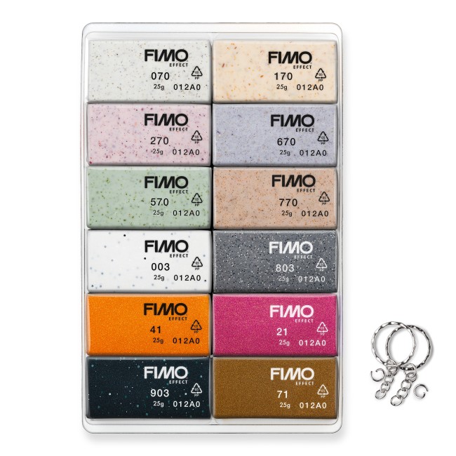 პოლიმერული თიხა STAEDTLER FIMO effect 25გრ. 12ფ. ნაკრები 8013C12-5P Boho