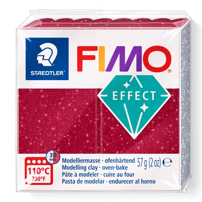 პოლიმერული თიხა STAEDTLER FIMO effect 57გრ. galaxy red 8010-202