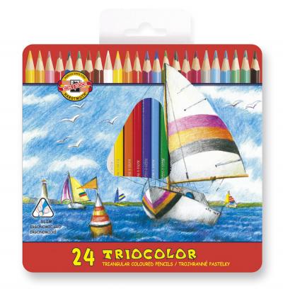 ფანქარი ფერადი koh-i-noor 24ფ. 3134024006PL TRIOCOLOR სამკუთხა 7მმ. ლით.კოლ.
