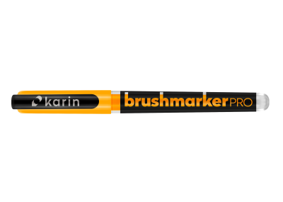 მარკერი ფუნჯი წყლის ბაზაზე KARIN Brushmarker PRO neon ORANGE 6120