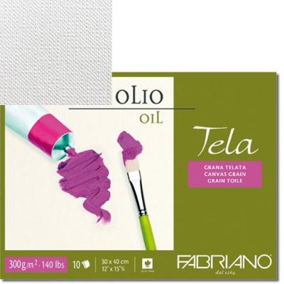 ქაღალდი ზეთის FABRIANO TELA 36*48სმ. 300გრ. ტილოს ფაქტურა 10ფ.  68003648