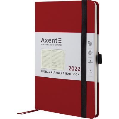 ბლოკნოტი  ყოველკვირეული AXENT 2022, 8506-22-37-A  ბორდო