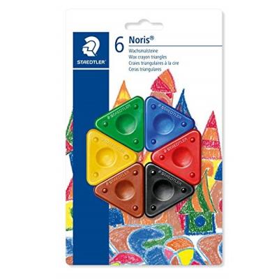 პასტელი ცვილის Staedtler WaxTriangle 6ფ. სამკუთხა 2230 BK6