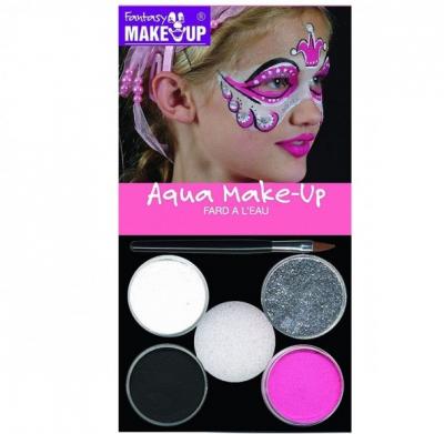 სახის გრიმი C-Kreul FANTASY AquaMakeUp ნაკრები 4ფ.+ფუნჯი+გუბკა Princess Lea 37082