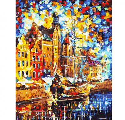 გასაფერადებელი ნომრებით BrushMe GX9955 Venice oil 40*50სმ. ტილო ჩარჩოზე, აკრილის საღებავი, ფუნჯები /ნაკრები/