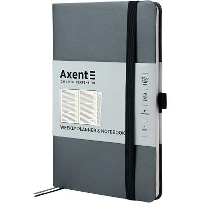 ბლოკნოტი  ყოველკვირეული AXENT დაუთარიღებელი 8601-21-03-A ნაცრისფერი