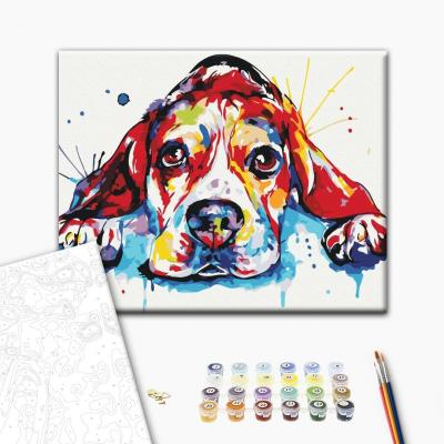 გასაფერადებელი ნომრებით BrushMe BS52198 A rainbow favorite 40*50სმ. ტილო ჩარჩოზე, აკრილის საღებავი, ფუნჯები /ნაკრები/