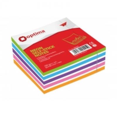 ჩასანიშნი ფურცლები წებ. ზოლით PAPIRUS OPTIMA 25517 50*50მმ, 250ფ.