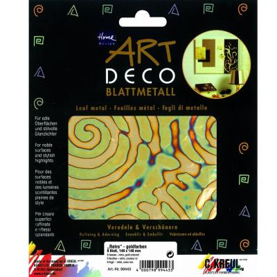 ლითონის იმიტაცია C-Kreul Home Design Art Deco Retro Gold 140x140მმ 6 ფურცელი 99443