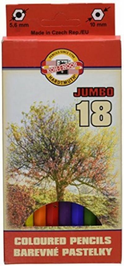 ფანქარი ფერადი koh-i-noor OMEGA JUMBO 18ფ. 3373 3373018008KS