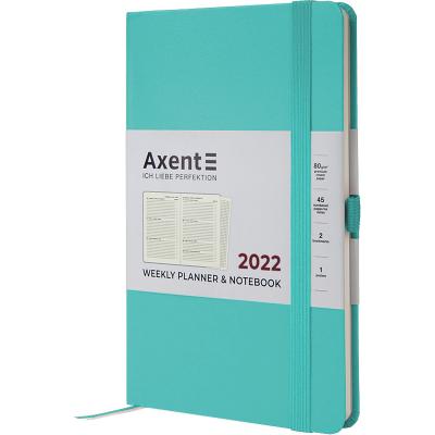 ბლოკნოტი  ყოველკვირეული AXENT 2022, 8505-22-16-A  ფირუზისფერი