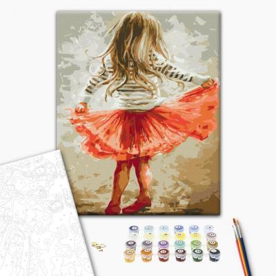 გასაფერადებელი ნომრებით BrushMe BS9256 Little girl 40*50სმ. ტილო ჩარჩოზე, აკრილის საღებავი, ფუნჯები /ნაკრები/