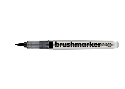 მარკერი ფუნჯი წყლის ბაზაზე KARIN Brushmarker PRO black 030
