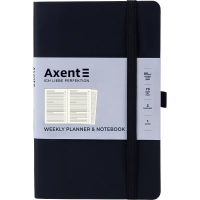 ბლოკნოტი  ყოველკვირეული AXENT დაუთარიღებელი 8601-21-01-A შავი