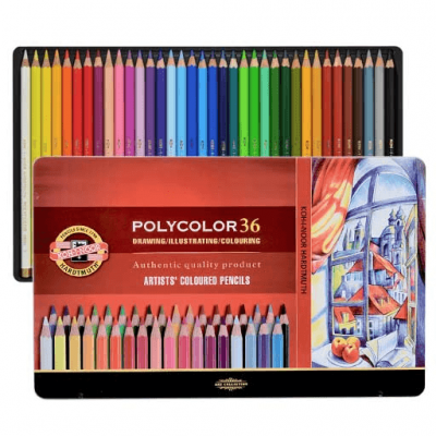 ფანქარი ფერადი KOH-I-NOOR POLYCOLOR 36ფ. 3825036002PL /ლით.კოლ./ 