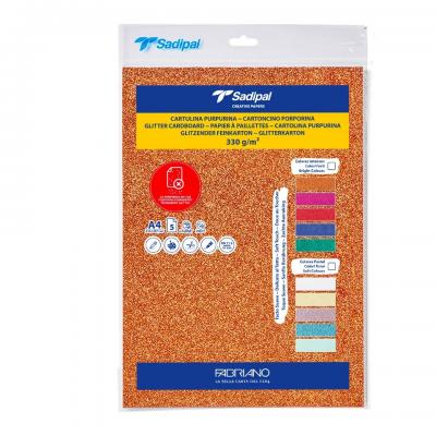 ქაღალდი FABRIANO Glitter Board S0020309 A4, Dark 5ფ