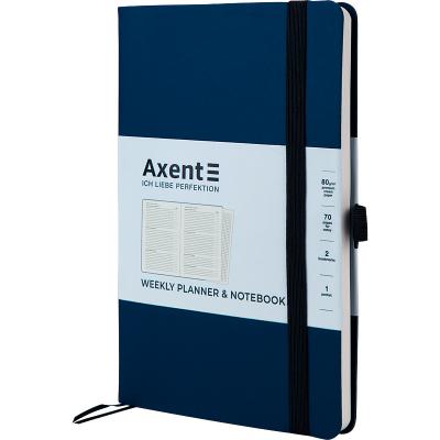 ბლოკნოტი  ყოველკვირეული AXENT დაუთარიღებელი 8601-21-02-A ლურჯი