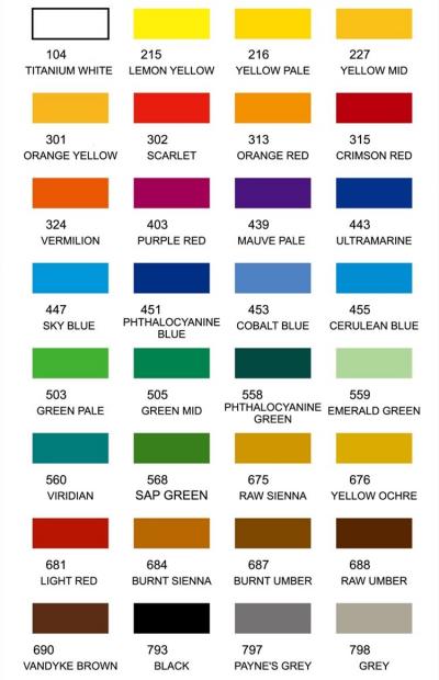 საღებავი აკრილის MARIES 100ml. Titanium White 104