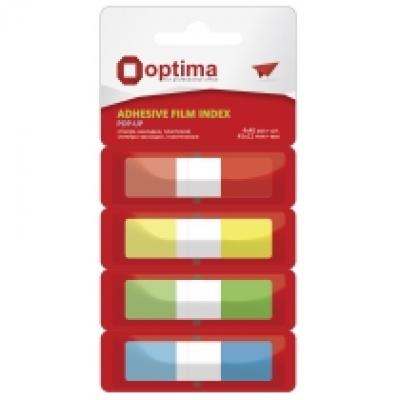 ჩასანიშნი ფურცლები წებ. ზოლით PAPIRUS OPTIMA 25534 12*45მმ, 160ფ. 4ფერი