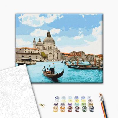 გასაფერადებელი ნომრებით BrushMe BS52250 Venice 40*50სმ. ტილო ჩარჩოზე, აკრილის საღებავი, ფუნჯები /ნაკრები/