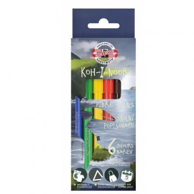 ფლომასტერი Koh-i-noor 771002JF21KS 6ფ. DINO მუყ. კოლ.