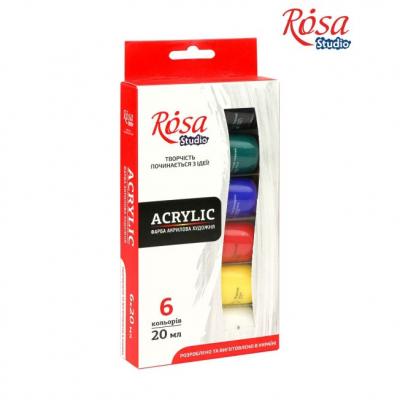 საღებავი აკრილის ROSA Studio 9074764_90747252 ნაკრები 6x20მლ 