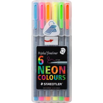 ლაინერი Staedtler სამკუთხა ფერადი 0.3მმ. 6ფ. 334 SB6CS3 Neon
