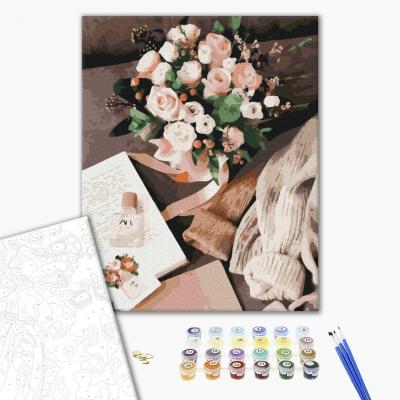 გასაფერადებელი ნომრებით BrushMe BS37520 The scent of flowers 40*50სმ. ტილო ჩარჩოზე, აკრილის საღებავი, ფუნჯები /ნაკრები/