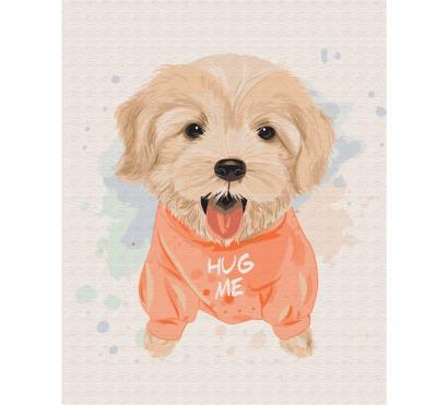 გასაფერადებელი ნომრებით BrushMe BS51351 Doggy buddy 40*50სმ. ტილო ჩარჩოზე, აკრილის საღებავი, ფუნჯები /ნაკრები/