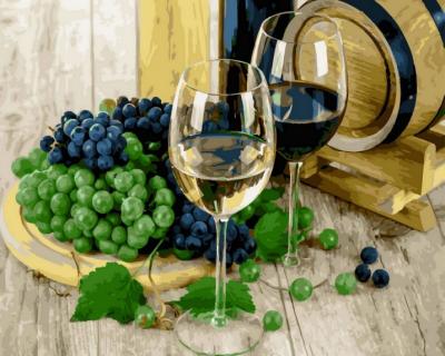 გასაფერადებელი ნომრებით BrushMe GX28716 Winemaking 40*50სმ. ტილო ჩარჩოზე, აკრილის საღებავი, ფუნჯები /ნაკრები/