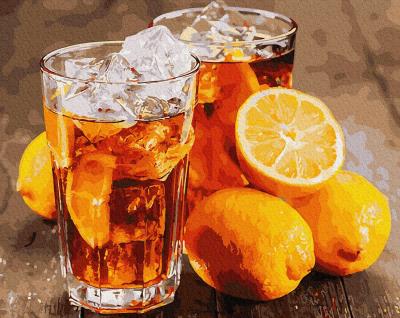 გასაფერადებელი ნომრებით BrushMe GX34295 Cooling lemonade 40*50სმ. ტილო ჩარჩოზე, აკრილის საღებავი, ფუნჯები /ნაკრები/