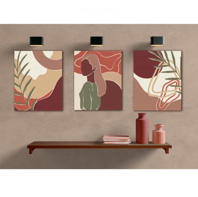 გასაფერადებელი ნომრებით BrushMe BS51344 Triptych pastel art 40*50სმ. ტილო ჩარჩოზე, აკრილის საღებავი, ფუნჯები /ნაკრები/