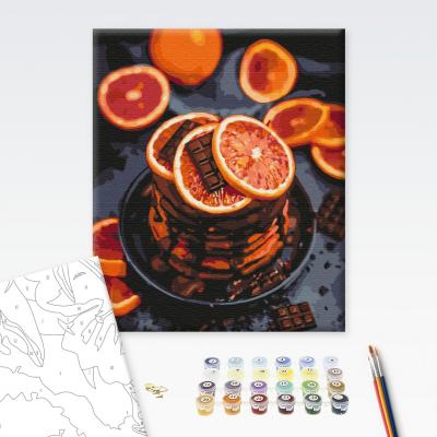 გასაფერადებელი ნომრებით BrushMe BS51822 citrus fritters 40*50სმ. ტილო ჩარჩოზე, აკრილის საღებავი, ფუნჯები /ნაკრები/
