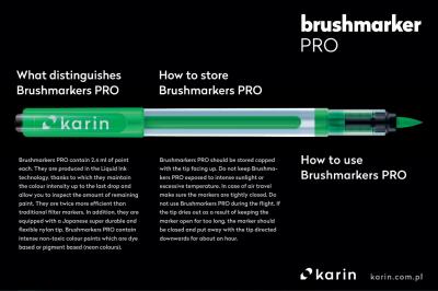 მარკერი ფუნჯი წყლის ბაზაზე KARIN Brushmarker PRO neon ORANGE 6120