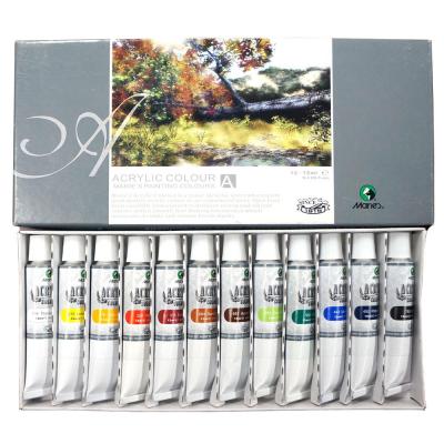 საღებავი აკრილის MARIES 12ml. ნაკრები 12ფ 812B