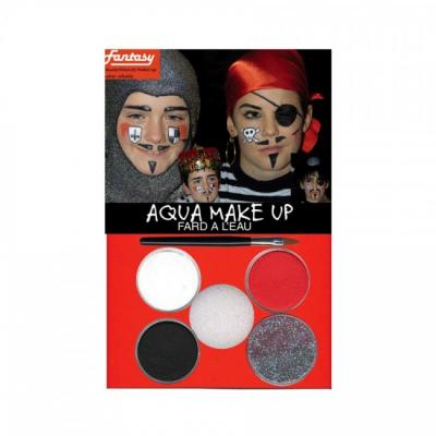 სახის გრიმი C-Kreul FANTASY AquaMakeUp ნაკრები 4ფ.+ფუნჯი+გუბკა Pirate/Knight/King 37080