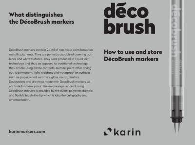 მარკერი ფუნჯი პერმანენტული KARIN DECO BRUSH METALLIC BLACK 8510