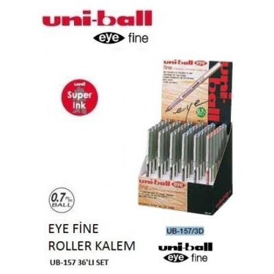 დისპლეი კალამი გელის Uni-ball eye fine UB-157/3D SET 0.7მმ. 36ც