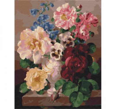 გასაფერადებელი ნომრებით BrushMe BS51391 Lush still life 40*50სმ. ტილო ჩარჩოზე, აკრილის საღებავი, ფუნჯები /ნაკრები/