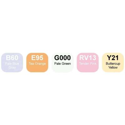 მარკერი BrushPen COPIC Ciao ნაკრებში 5+1 Pastels 22075555