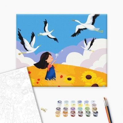 გასაფერადებელი ნომრებით BrushMe BS53172 Childhood dream ©Valentina Duvan 40*50სმ. ტილო ჩარჩოზე, აკრილის საღებავი, ფუნჯები /ნაკრები/