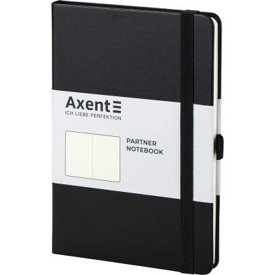 ბლოკნოტი ჩასანიშნი AXENT Partner 8307-01-A 125*195, 96ფ. ცარიელი ფურც, შავი