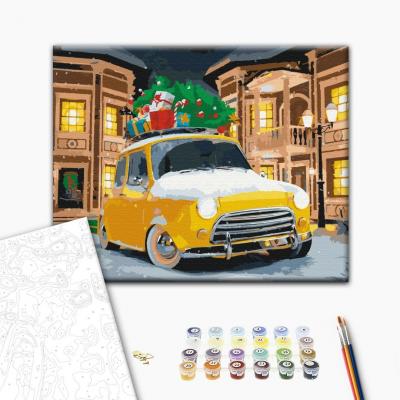 გასაფერადებელი ნომრებით BrushMe BS52733 Holiday delivery 40*50სმ. ტილო ჩარჩოზე, აკრილის საღებავი, ფუნჯები /ნაკრები/