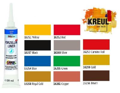კონტური კერამიკის საღებავის C-Kreul HOBBY LINE 20მლ Green (160 გრად. გამოსაწვავი) 16255